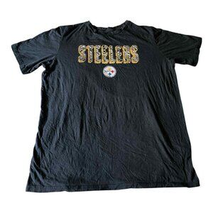 Pittsburgh Steelers Shirt Mens XL Black NFL Football Team‎ Apparel Tee Polyester